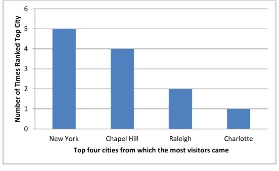 Figure 1.  Top Visitor Location (City) 