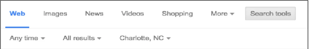 Figure 1. Google Search Screenshot, 2015 