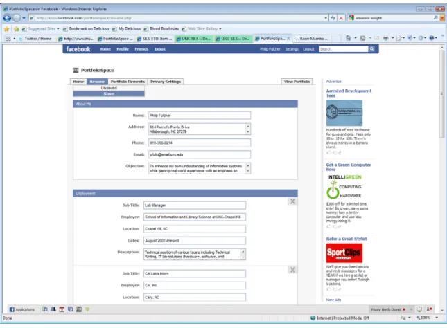 Figure 3. Resume page 