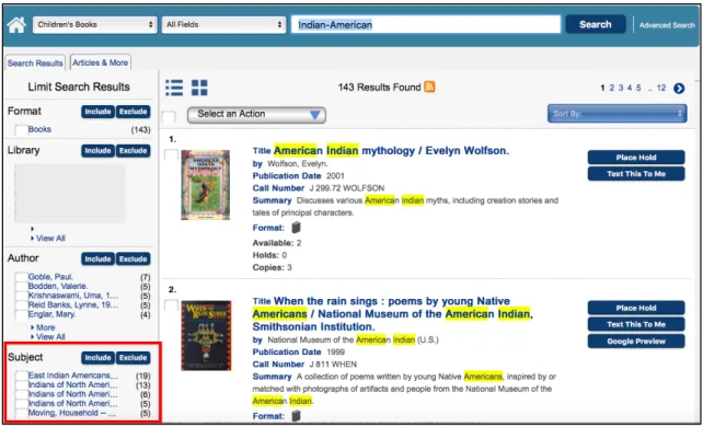Figure 37.  The hyphenated singular or adjectival search term “Indian-American” 
