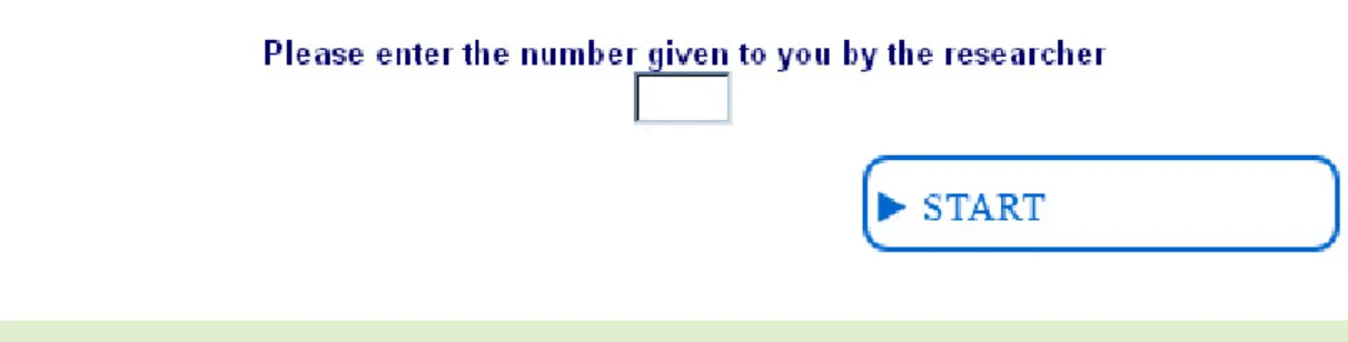 FIG. 1: SIG study start screen