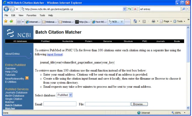 Figure 2: NCBI batch citation matcher 