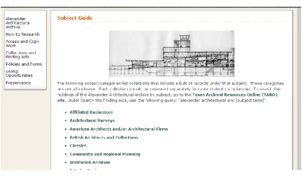 Figure 10. AAA subject guide available at www.lib.utexas.edu/apl/aaa/subjectguide.html
