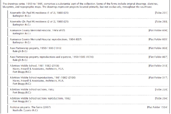 Figure 1. Lewis Clarke Collection Guide, available at: http://lib.ncsu.edu/findingaids/mc00175