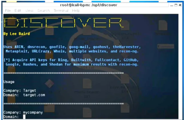 Figure 2: Kali Linux Discovery Tool 