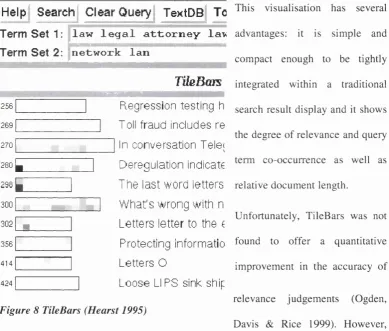 Figure 8 TileBars (Hearst 1995)