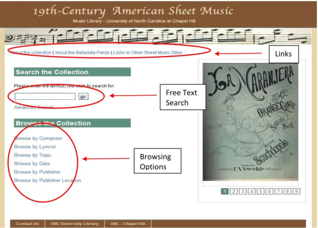 Figure 1 shows the homepage of the database.  
