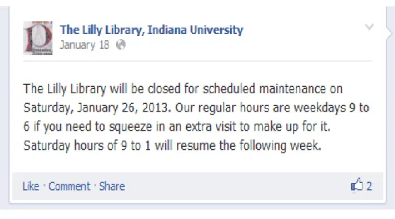Figure 4: An Event Post by the University of Chicago Library 