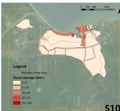 Table 8. Calculated total damage, total damaged area and spatial difference for S11 and S12 in comparison to S1.