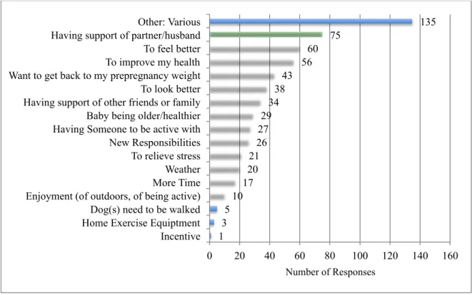 Figure 2. What is the one main reason that helps you to be more active since delivery,  either during work or nonworking time (3 months postpartum)?  