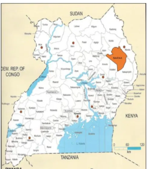 Figure 2: Map of Uganda 