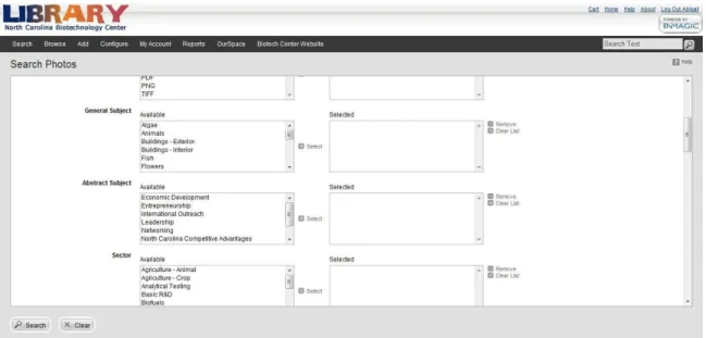 Figure 2: Screen shot of added "Abstract Subject" field. 