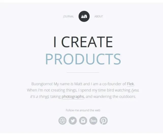 Figure 5: The portfolio of designer Matt Bango.  http://www.mattbango.com/