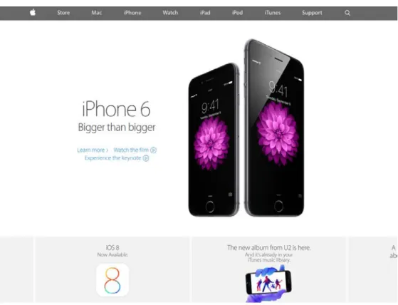 Figure 20: Apple.com (September 30 2014)  http://www.apple.com/