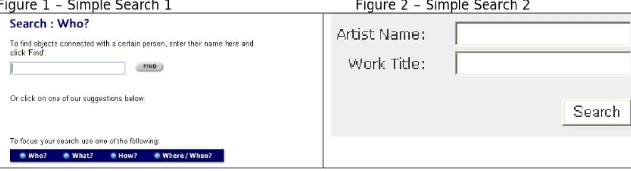 Figure 1 – Simple Search 1  Figure 2 – Simple Search 2 
