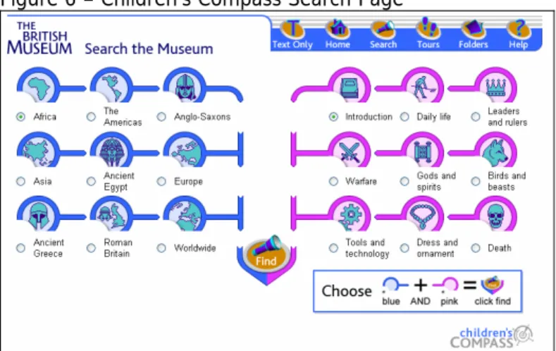 Figure 6 – Children’s Compass Search Page 