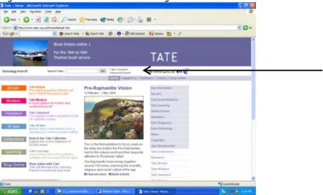 Figure 10 – Tate Museum Home Page 