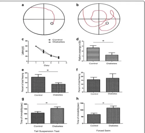 Fig. 2 HFD/STZ treatment casused cognitive impairment and depressive symptoms in mice