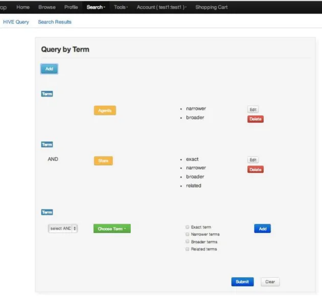 Figure 6 HIVE Metadata Search in iDrop Web