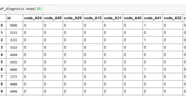Fig 5: Dataset after binary encoding 