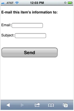 Figure	
  19:	
  Mobile	
  email	
  form	
   	
  