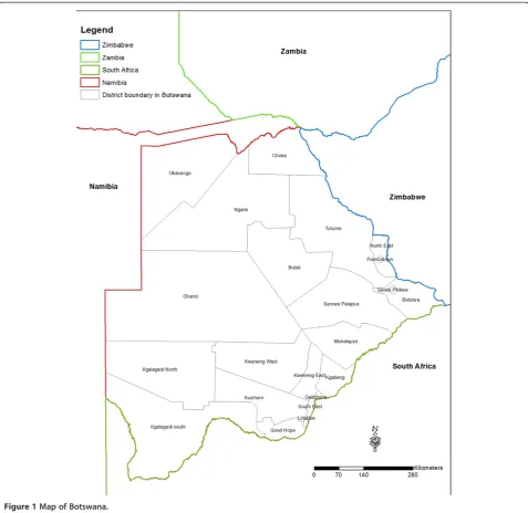 Figure 1 Map of Botswana.