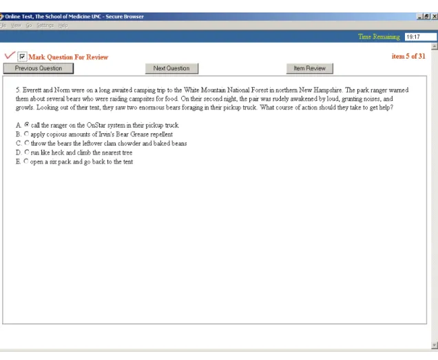 Figure 4.9: Prototype of AIMS Online Question Page 