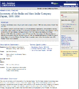 Figure 2: Duke University Finding Aids 