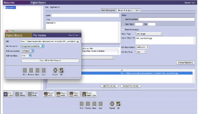FIGURE 3: Archivists’ Toolkit client interface: creation of a digital object record 