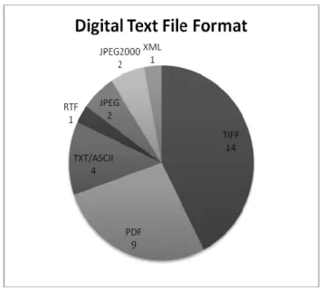 Figure 1: Distribution of File Formats for Digital Text Files 