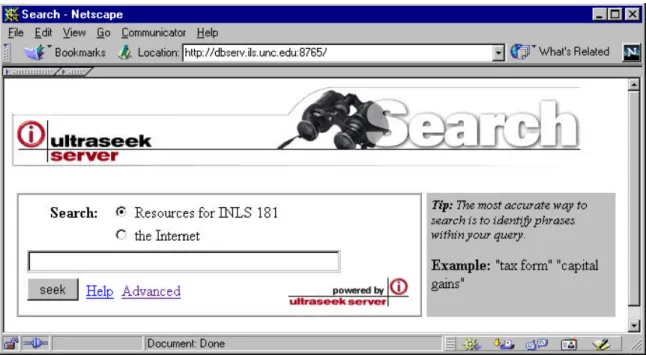 Figure 1. Basic Search Interface 