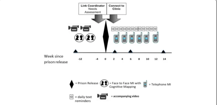 Figure 3 illustrates the temporal relationship among the four components relative to each other and to the time of prison release