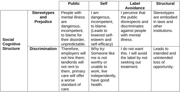 Figure 2. Social Cognitive Structural Matrix. 