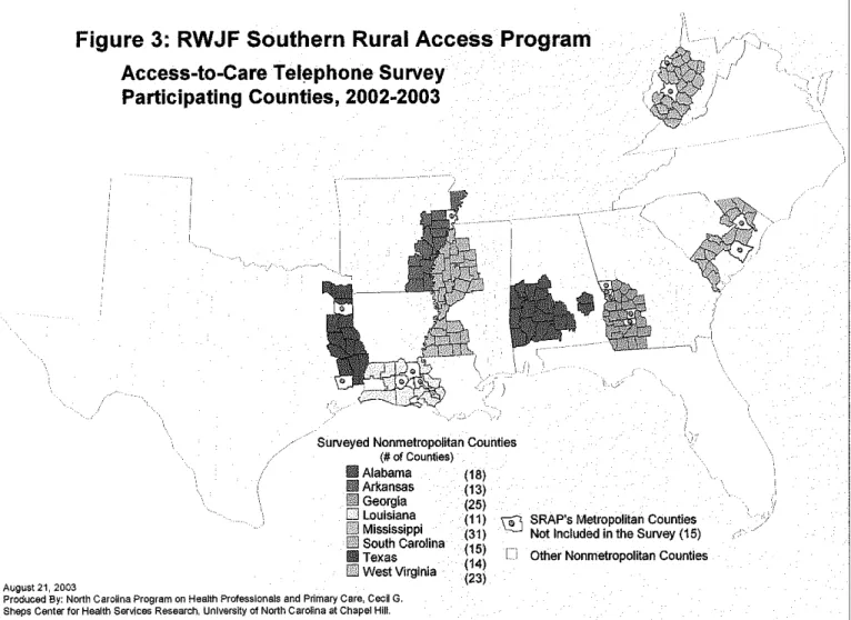 Figure 3:  RWJF Southern Rural Access Program  Access-to-Care  Tel~phone  Survey 