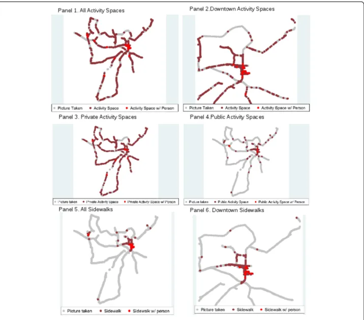 Fig. 3 Physical activity opportunity spaces observed