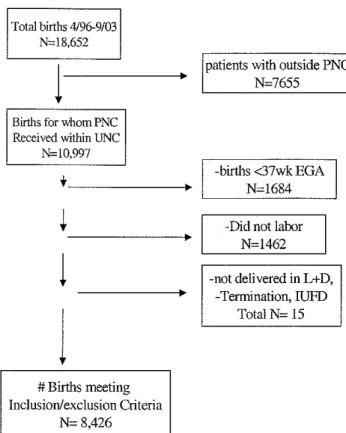 Figure  1.  Total births 4/96-9/03 