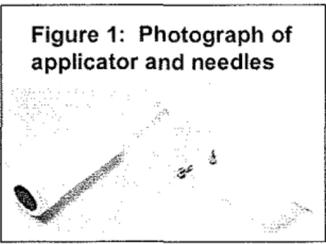Figure  1:  Photograph  of  applicator and  needles 