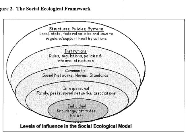 Figure 2.  The Social Ecological Framework 