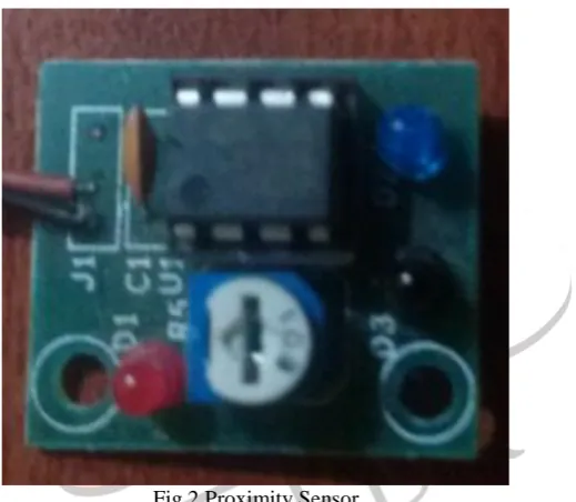 Fig 1 The PIR Sensor The passive infrared sensor can detect moving objects at ranges of about 5-10 cm but it was found to be not suitable since it 