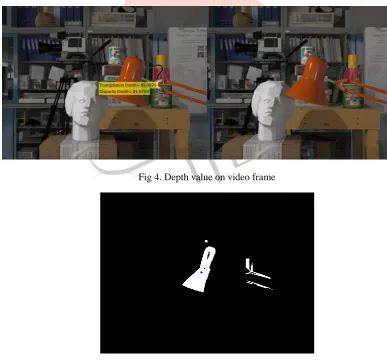 Fig 5. Detected centroid from the frame.  