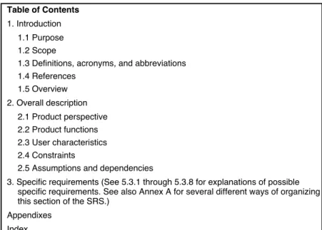 Figure 1ÑPrototype SRS outline