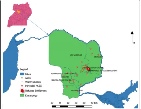 Fig. 1. Map of Uganda showing location of Kiryandongo District and the resettlement camp[7].
