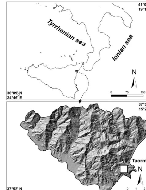 Figure 1. Location map. Shaded relief was produced from a2 m × 2 m lidar DEM.