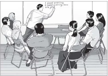 Figure 7.2 The teacher writing up the student conversation