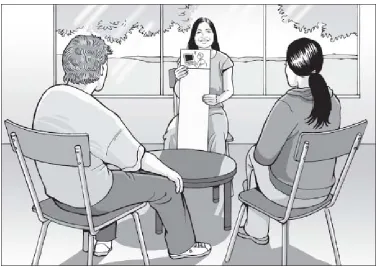 Figure 9.1 Students making predictions about a strip story