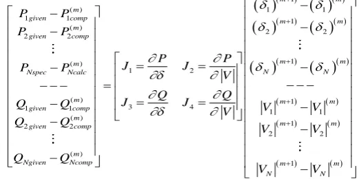 Table 1: Different types of Load Flow Buses  Classification Known Parameter Unknown Parameter 