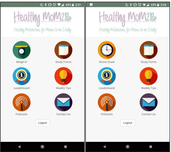 Figure 3.3. HM2B website user-end screenshots of the home screens for HEPA and SRAM, respectively  