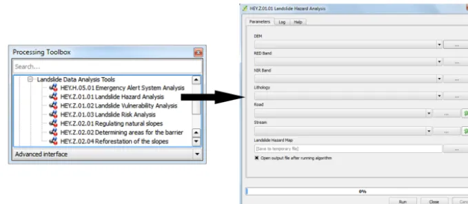 Figure 6. ADYS analysis toolbox and user interface of HEY.Z.01.01 activity.