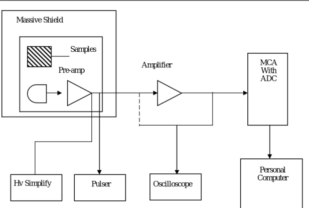 Figure 1. Schematic diagram of the detector, high purity germanium crystal  