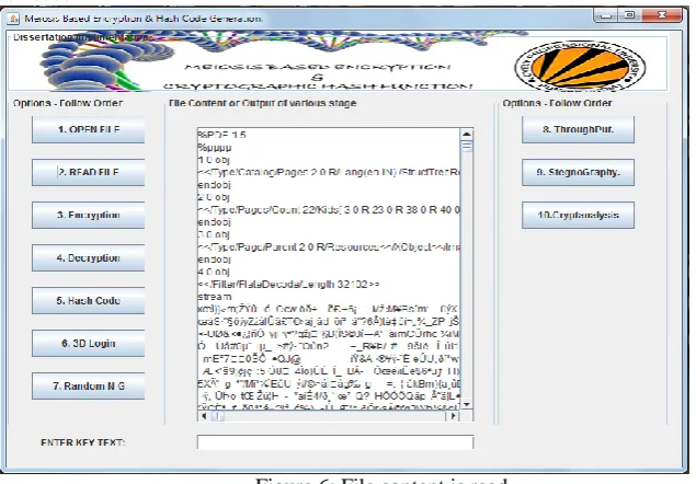 Figure 6: File content is read.  